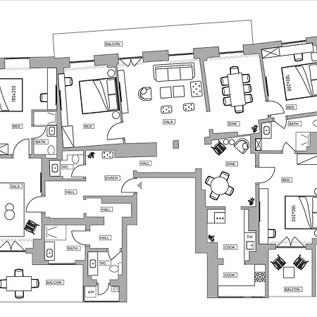 Loggia & Luxe 5br Penthouse In Universitatii Area
