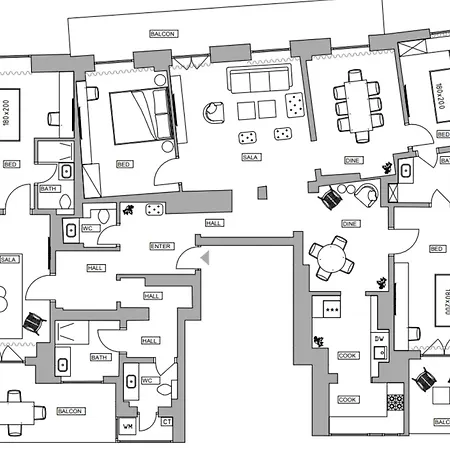 Loggia & Luxe 4br Penthouse In Universitatii Area Lägenhet *